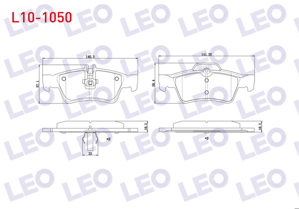 LEO L10-1050 | Fren Balata Arka Mercedes E Serisi (W211) E 320 CDI 2002-2008 / (W211) E 280 CDI 2002-2008 / (W211) E 200 2002-2008 / (W211) E 220 CDI 2002-2008 / CLS (C218) CLS 250 CDI 2012-/ (W220) S 320 CDI 1998-2005