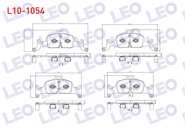 LEO L10-1054 | Fren Balata Ön Ikazlı (Yengec Tip) Audi A4 (8W2,B9) 1.4 TFSI-2.0 TDI 2015-/ A4 Quattro 2.0 TDI 2015-/ A4 Allroad Quattro 3.0 TDI 2016-/ A5 1.4 TFSI 2017-/ A5 2.0 TDI 2017-/ Q5 2.0 TDI 2016 -