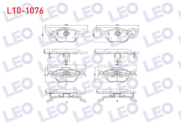 LEO L10-1076 | Fren Balata Ön Ikazlı Opel Astra G 1.2 16V 1998-2005 / Astra G 1.4 16V 1998-2005 / Astra G 1.6 16V 1998-2005 / Astra G 1.7 Dtı 1998-2005