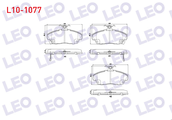 LEO L10-1077 | Fren Balata Ön Ikazlı Honda Euro Civic 1991-2005 / Rover 214 1995-2000 / 416 1995-2000 / Gaz Gazelle 2012-/ Tata Telcolıne 1999-2007