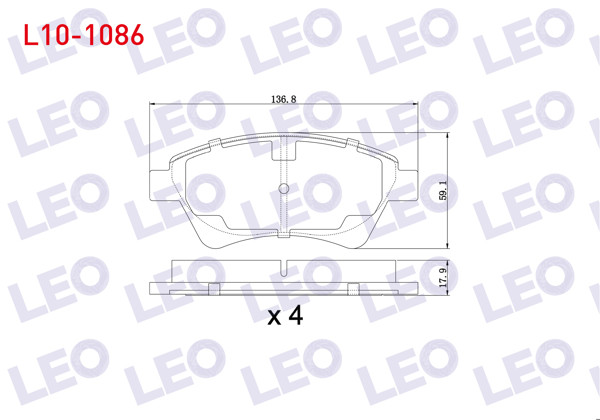 LEO L10-1086 | Fren Balata Ön Renault Megane II (Bm0 / 1,Cm0 / 1) 1.5 DCI 2002-2008 / Megane II 1.6İ 16V 2002-2008 / Scenic II (Jm0 / 1) 1.5 DCI 2003-2009 / Scenic II 1.6İ 16V 2003-2009