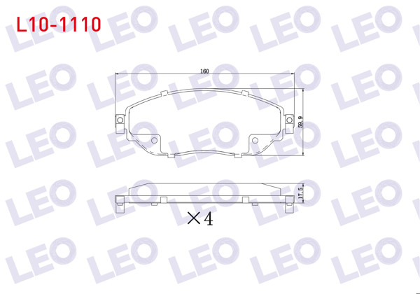 LEO L10-1110 | Fren Balata Ön Renault Traffic III 1.6 DCI 2014-/ Opel Vivaro (X83) 1.6 CDTI 2015 -