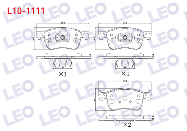LEO L10-1111 | Fren Balata Ikazlı On Ford Focus IV 2018-/ Kuga III 2019-/ Puma 2020 -