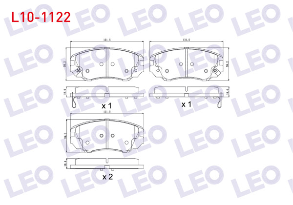 LEO L10-1122 | Fren Balata Ön Ikazlı Opel Insignia 1.6 16 Jant 2008-/ Insignia 1.6 T 2008-/ Insignia 2.0 CDTI 130 Hp 2008 -