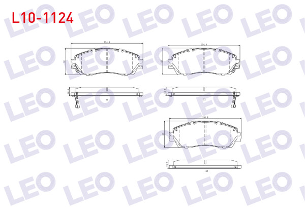 LEO L10-1124 | Fren Balata Ön Ikazlı Tel Delikli Chery Tıggo 8 Pro 23-/ Honda Cr-V III 2.0 I-Vtec 2006-2012 / Honda Cr-V III 2.2İ Ctdı 2006-2012 / Honda Cr-V V (Rw_, Rt_) 1.5İ V-Tec 2016-/ Jaecoo J7 2024 -