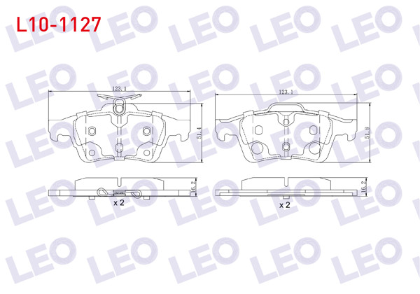 LEO L10-1127 | Fren Balata Arka Ford Tourneo Connect 1.6 TDCI 2013-/ 1.5 TDCI 2013-/ Transit Connect 1.5 TDCI 2013-/ 1.6 TDCI 2013-/ Focus III 1.6İ 2011-2015 / Grand C-Max 1.6 TDCI 2011-/ Kuga II 1.6 16V 2013 -