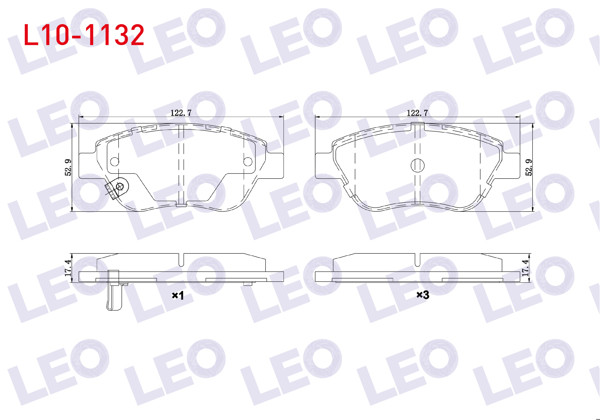 LEO L10-1132 | Fren Balata Ön Opel Corsa D 1.2 2006-2014 / Corsa D 1.0 75 Hp 2006-2014