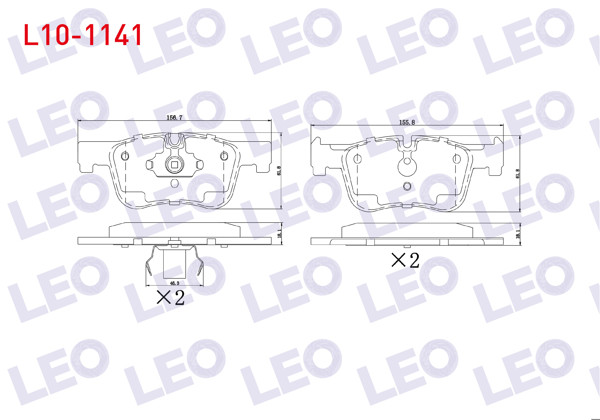 LEO L10-1141 | Fren Balata Ön BMW 1 Serisi (F20,F21) 116 İ 2010-/ 118 İ 2010-/ 116 D 2010-/ 118 D 2010-/ 120 D 2010-/ 3 Serisi (F30) 316 İ 2011-/ 320 D 2011-/ 318 İ 2011-/ 316 Ci 2011-/ 330 Xi 2011 -