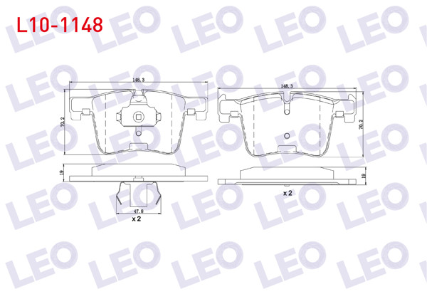LEO L10-1148 | Fren Balata Ön BMW 3 Serisi (F30) 320İ Xdrive 2011-/ 320 İ 2011-/ 320 D 2011-/ 316 İ 2011-/ 2 Serisi (F45) 220 D 2014-/ BMW X4 (F26) Xdrive 2.0İ 2014-/ Xdrive 3.0 D 2014 -