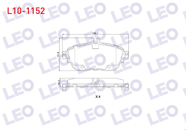 LEO L10-1152 | Fren Balata Ön Mercedes A Serisi (W176) A 200 2012-/ A 180 2012-/ B Serisi (W246) B 160 2011-/ B 180 2011-/ Gla Serisi (X156) Gla 200 CDI 2013-/ Gla 200 2013-/ CLA Coupe (C117) 200 2013 -