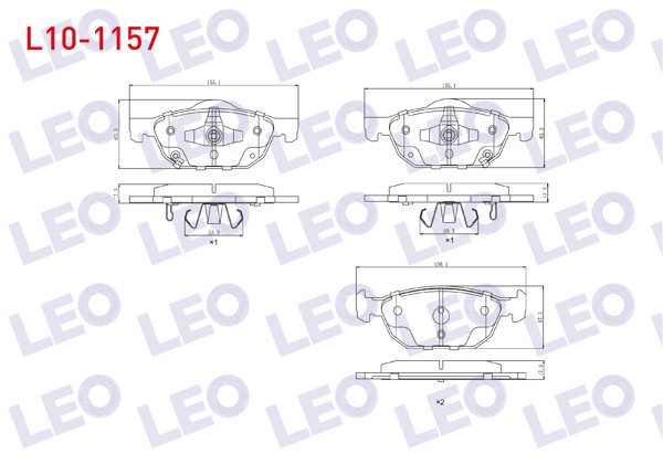 LEO L10-1157 | Fren Balata Ikazlı On Honda Civic X (Fc) 1.5 Rs 2016 -