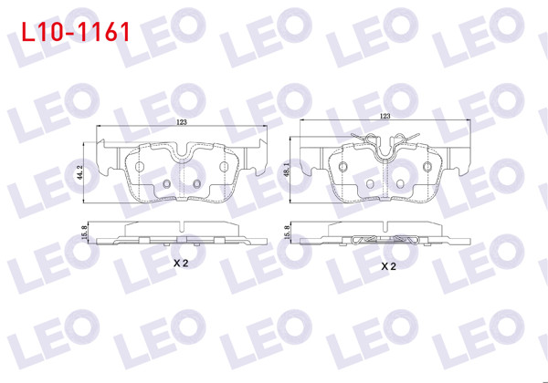 LEO L10-1161 | Fren Balata Arka BMW 2 Serisi (F45) 218 İ 2014 -