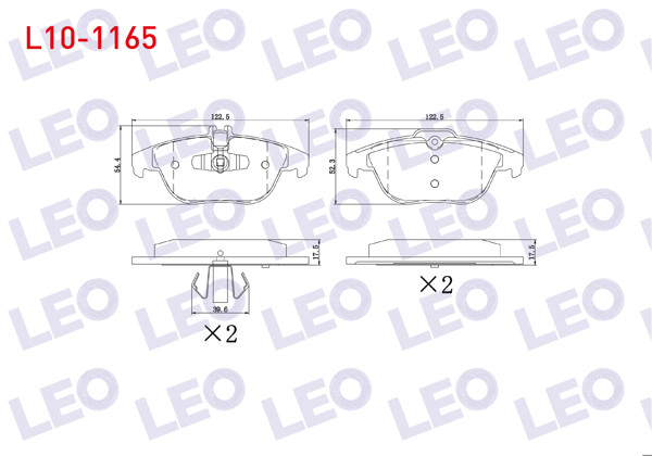 LEO L10-1165 | Fren Balata Arka Mercedes C Serisi (W204) C 180 2007-2014 / C 200 CDI 2007-2014 / C 220 CDI 2007-2014 / E Class (W212) E 180 2009-/ E 200 2009-/ E 220 CDI 2009-/ E 350 CDI 2009 -