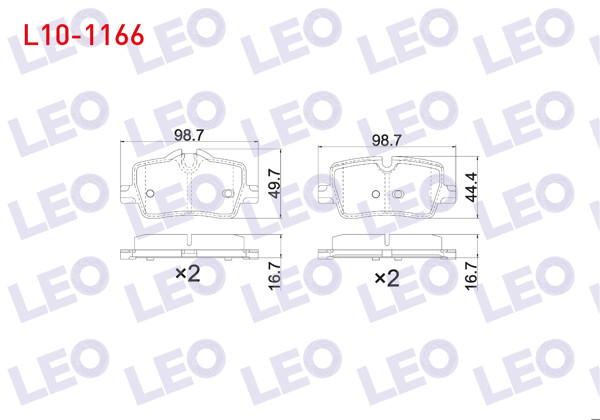 LEO L10-1166 | Fren Balata Arka BMW 3 Serisi (G20) 320İ-320 D-320 D Xdrive 2018 -
