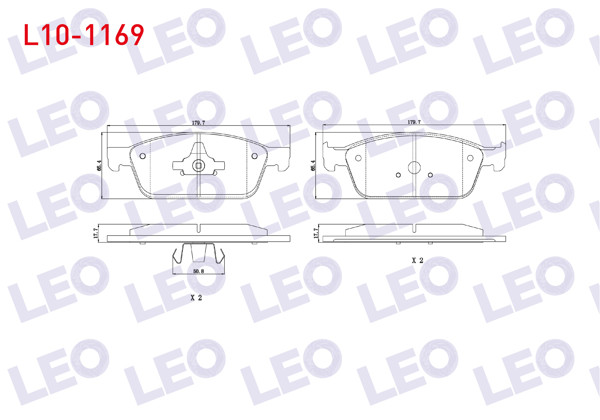 LEO L10-1169 | Fren Balata Ön Ford Tourneo Connect 1.6 TDCI 2013-/ Transit Connect 1.6 TDCI 2013-/ Kuga II 2.0 TDCI 2013 -