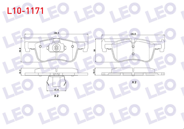 LEO L10-1171 | Fren Balata Ön BMW 1 Serisi (F20,F21) 116 İ 2010-/ (F20,F21) 116 D 2010-/ (F20,F21) 118 D 2010 -