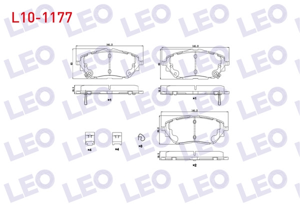 LEO L10-1177 | Fren Balata Ikazlı On Toyota C-Hr (_X1_) 1.8 Hybrid 2016 -