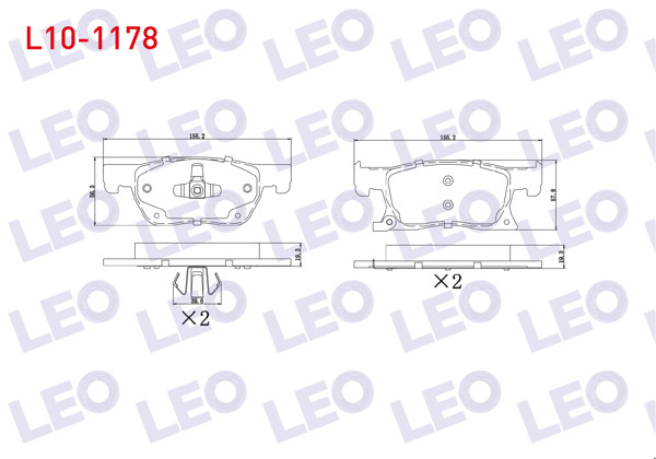 LEO L10-1178 | Fren Balata Ön Ikazlı Opel Astra K 1.6 CDTI 15 Jant 2015-/ Astra K 1.4İ Turbo 15 Jant 2015 -