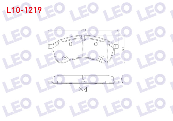 LEO L10-1219 | Fren Balata Ön Volkswagen Crafter (Sy_Sz) 2.0 TDI 2018-Uzun Sase / Çift Teker