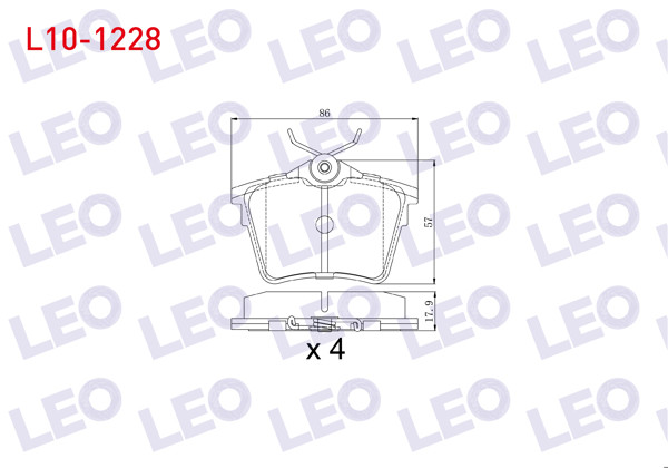 LEO L10-1228 | Fren Balata Arka Peugeot 407 (6D) 1.6 HDI 2004-2011 / Peugeot 407 (6D) 1.8İ 2004-2011 / Peugeot 407 (6D) 2.0İ 2004-2011 / Peugeot 407 (6D) 2.0 HDI 2004-2011