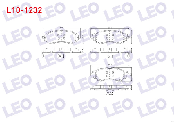 LEO L10-1232 | Fren Balata Ön Ikazlı Chevrolet Lacetti (J200) 1.4İ 16V 2006-2012 / Lacetti (J200) 1.6İ 2006-2012 / Daewoo Nubira (Klan) 1.6İ 2003-2005