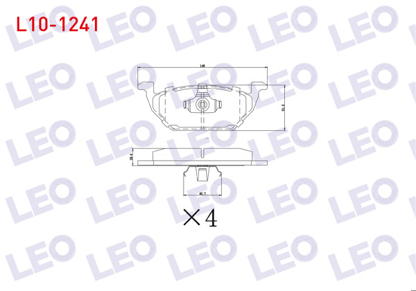 LEO L10-1241 | Fren Balata Ön VW Golf IV 1.4İ 16V 1997-2005 / Golf IV 1.6İ 16V 1997-2005 / Caddy II 1.9 TDI 1995-2004 / Caddy II 1.9 Sdı 1995-2004 / N 1.9 TDI 1999-2006 / Ibiza IV 1.4 TDI 2002-2009 / A1 1.4 TFSI 2010 -