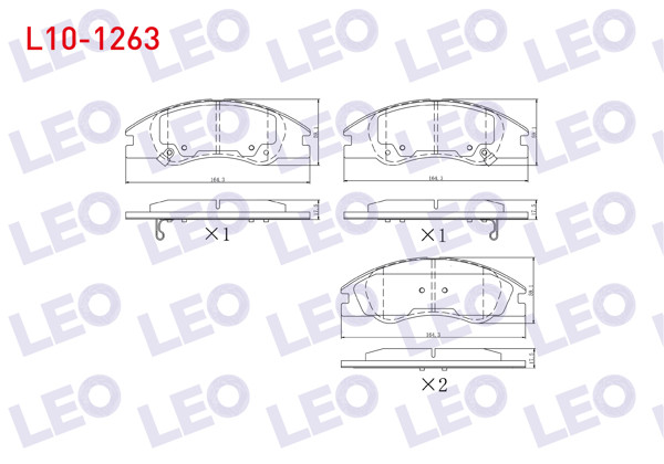 LEO L10-1263 | Fren Balata Ön Ikazlı Kia Cerato (Ld) 1.6İ 2004-2012 / Kia Cerato (Ld) 1.5 CRDI 2004-2012