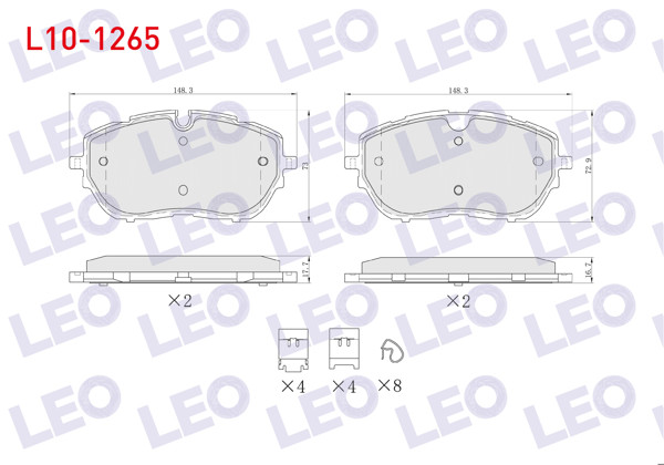 LEO L10-1265 | Fren Balata Ön Ikazlı Peugeot 308 II 1.6 HDI 2014-/ Ds 4 II 1.6 2021-/ Opel Astra L 1.2-1.5 D 2021 -