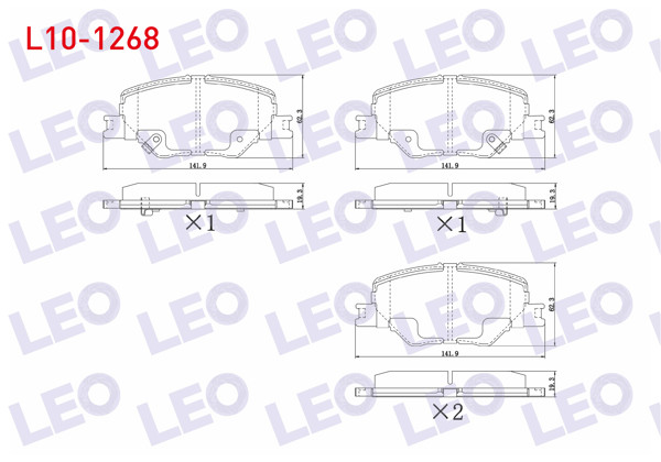 LEO L10-1268 | Fren Balata Ön Ikazlı Opel Insignia B 1.6 CDTI 17-18-20 Jant 2017 -