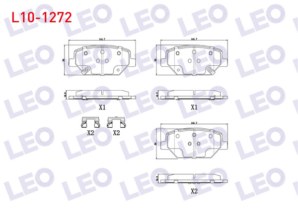 LEO L10-1272 | Fren Balata Ön Ikazlı Opel Insignia B 1.6 CDTI-1.5T 17 Jant 2017 -