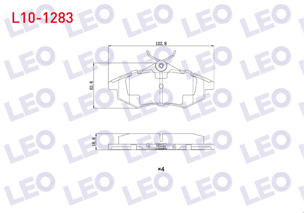 LEO L10-1283 | Fren Balata Ön Citroen C3 (Fc) 1.4 VTI 2002-2009 / C3 (Fc) 1.4 HDI 2002-2009 / C2 (Jm) 1.4 2003-2009 / C2 (Jm) 1.4 HDI 2003-2009
