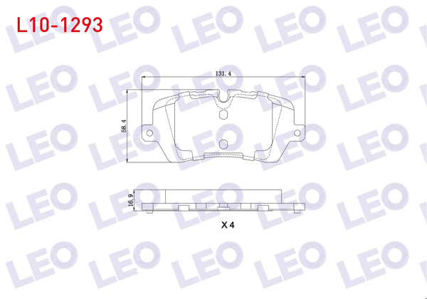 LEO L10-1293 | Fren Balata Arka Land Rover Range Rover IV (Lg) 3.0 TD 4X4 2012 -