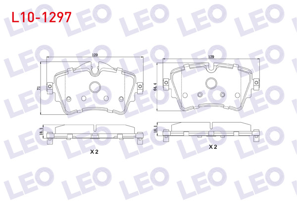 LEO L10-1297 | Fren Balata Ön BMW 2 Serisi (F45) 218 İ 2014 -