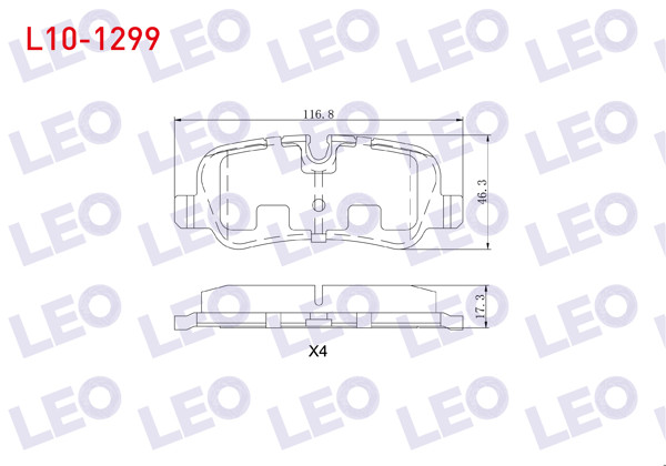 LEO L10-1299 | Fren Balata Arka Land Rover Rangerover III 3.0 TD 6 2002-2012 / Land Rover Discovery (Taa) 2.7 TD 2004-2010