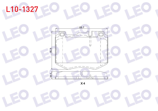 LEO L10-1327 | Fren Balata Ön Mercedes C Serisi (W205) C 250 Cgı 2014-/ C 250 Bluetec 2014-/ C 300 Bluetec 2014-/ E Serisi (W213) E 200 2016-/ E 220 D 2016-/ Glc (X253) 250 2015 -