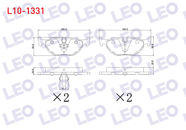 LEO L10-1331 | Fren Balata Arka BMW 3 Serisi (E36) 318 İ 1990-1998 / (E36) 320 İ 1990-1998 / (E36) 325 İ 1990-1998 / (E36) 328 Ci 1990-1998 / (E46) 320 D 1998-2005 / (E46) 316 İ 1998-2005 / (E46) 325 İ 1998-2005