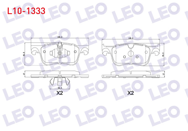 LEO L10-1333 | Fren Balata Ön Citroen C4 Picasso II 1.6 HDI 2013-/ C4 Picasso II 1.6 VTI 2013 -