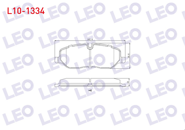 LEO L10-1334 | Fren Balata Ön Land Rover Rangerover III 3.0 TD 6 2002-2012 / Land Rover Discovery (Taa) 2.7 TD 2004-2010