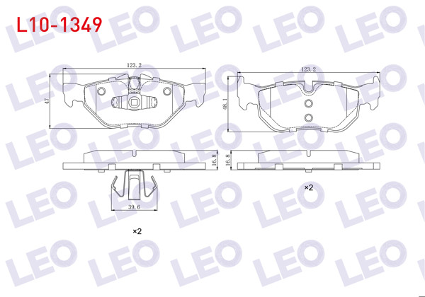 LEO L10-1349 | Fren Balata Arka BMW 3 Serisi (E90) 320 D 2005-2011