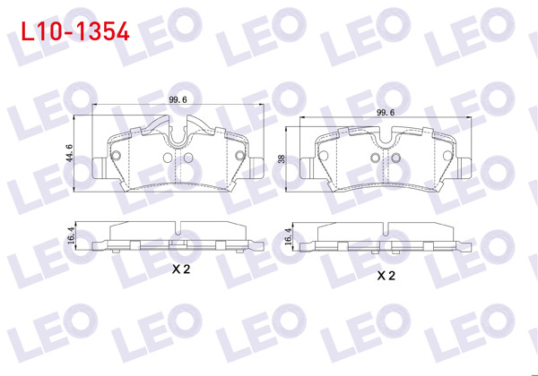 LEO L10-1354 | Fren Balata Arka Mini Cooper One (F56) 1.2 2013-/ Mini Cooper One (F56) 1.5 2013-/ Mini Cooper S (F56) 2.0 2013-/ Mini Cooper (F56) 1.5 D 2013-/ Mini Cooper One (F56) 1.5 D 2013 -
