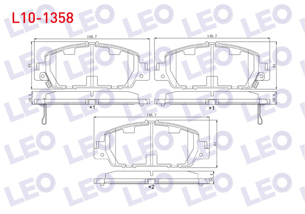 LEO L10-1358 | Fren Balata Ön Ikazlı Honda Hr-V (Ru) 1.5 I-Vtec 2016 -