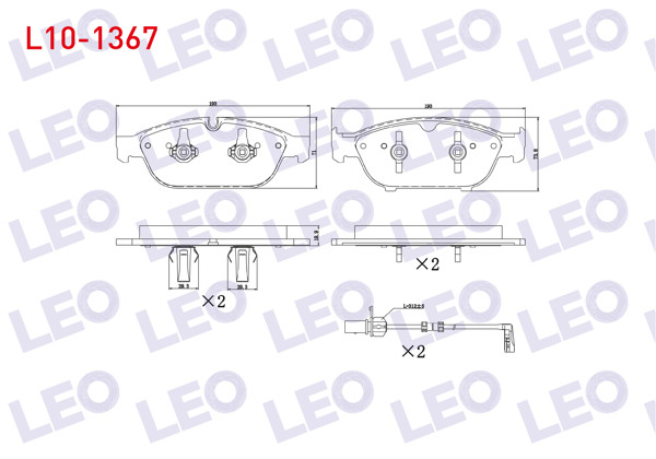 LEO L10-1367 | Fren Balata Ön Fişli Audi A8 (4H_) 3.0 TDI 2009 -