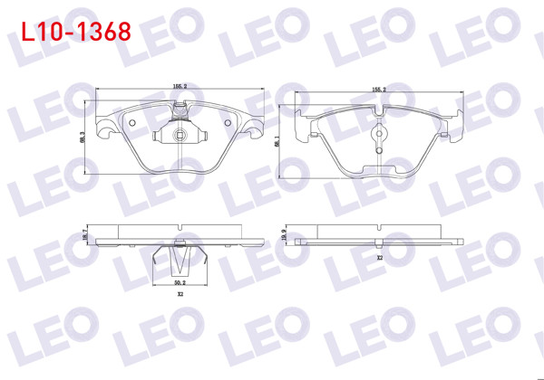 LEO L10-1368 | Fren Balata Ön BMW 5 Serisi (F10) 528 İ 2010-/ (F10) 530 İ 2010-/ (F10) 535 İ 2010-/ (F10) 525 D 2010 -