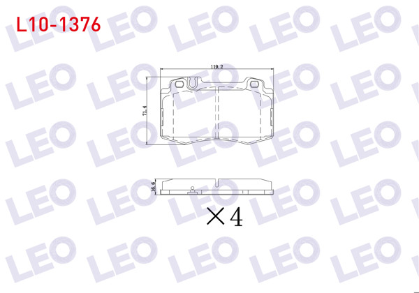 LEO L10-1376 | Fren Balata Ön Mercedes C Serisi (W203) C 230 2000-2006 / (W203) C 270 CDI 2000-2006 / (W203) C 200 CDI 2000-2006 / (W203) C 220 CDI 2000-2006 / CLK (C209) 200 2002-2009 / (C209) 230 2002-2009