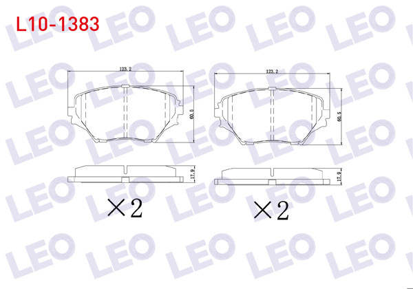 LEO L10-1383 | Fren Balata Ön Toyota Rav4 II (Cla2_, Xa2_, Zca2_, Aca2_) 1.8 Vvt-I 2000-2006 / Rav4 II 2.0 D 2000-2006 / Rav4 II 2.0 D-4D 2000-2006 / Rav4 II 2.0 Vvt-I 2000-2006 / Rav4 II 2.2 D-4D 2000-2006