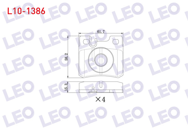 LEO L10-1386 | Fren Balata Arka Mercedes C Serisi (W202) C 220 CDI 1993-2000