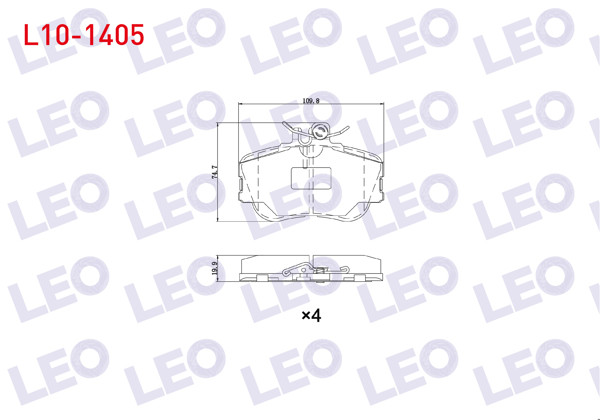 LEO L10-1405 | Fren Balata Ön Mercedes C Serisi (W202) 1993-2000