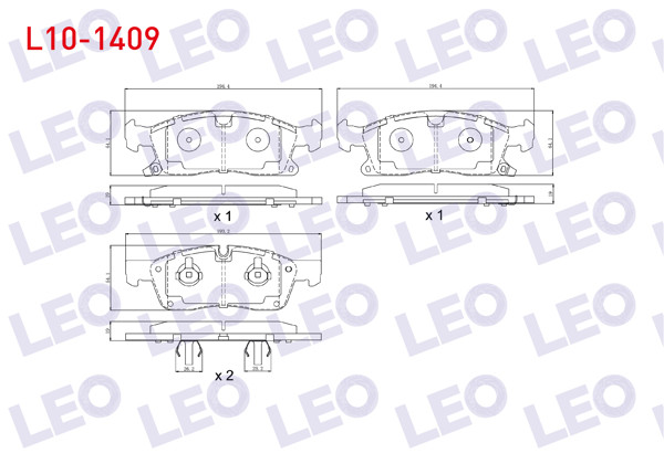 LEO L10-1409 | Fren Balata Ön Ikazlı Jeep Grand Cherokee IV (Wk,Wk2) 3.0 Crd 4X4 2010 -