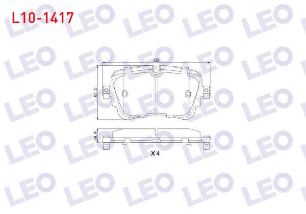 LEO L10-1417 | Fren Balata Arka Ikazlı Audi Q7 (4M) 3.0 TDI 2015 -