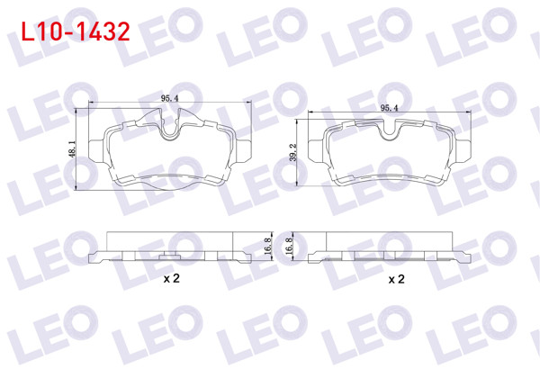 LEO L10-1432 | Fren Balata Arka Mini Clubman (R55) 1.6 D 2007 -